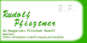 rudolf pfisztner business card